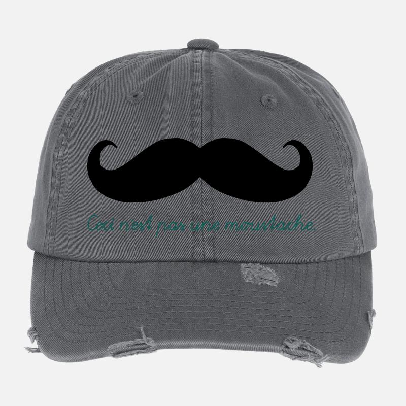 Ceci n'est pas une moustache Flexfit Vintage Destroyed Cap