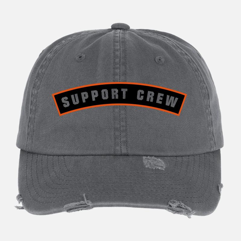 SUPPORT CREW Patch Flexfit Vintage Destroyed Cap