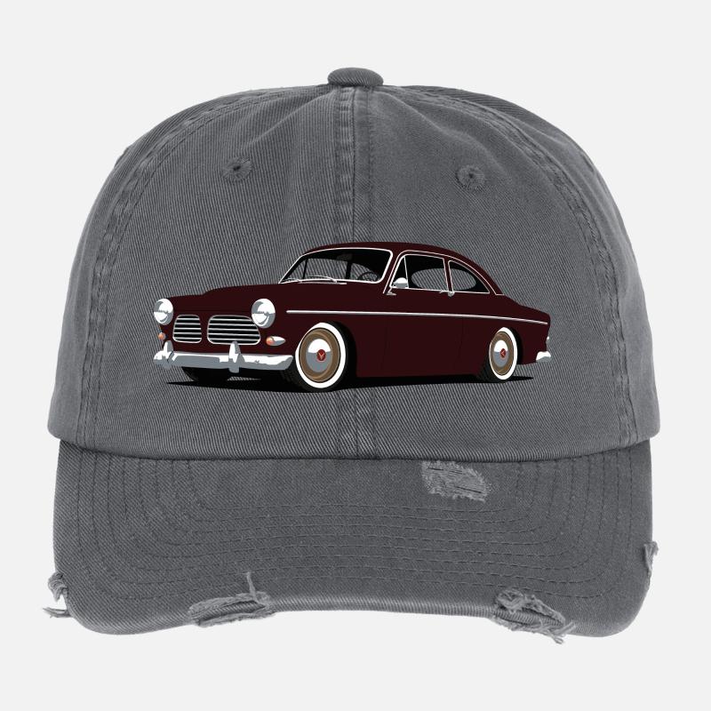 120er Serie Single Custom - Flexfit Vintage Destroyed Cap - Dunkelgrau