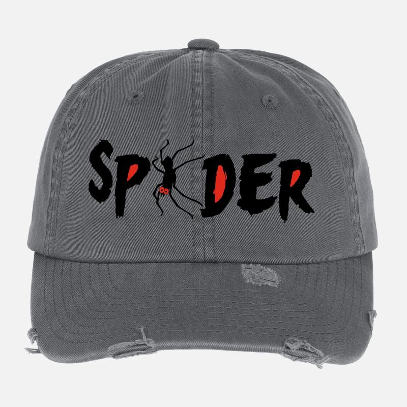 Red-eyed spider Flexfit Vintage Destroyed Cap