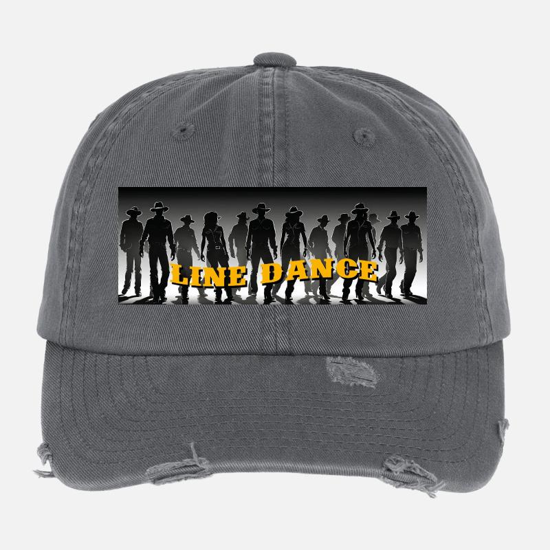 Line dance group dancing Flexfit Vintage Destroyed Cap