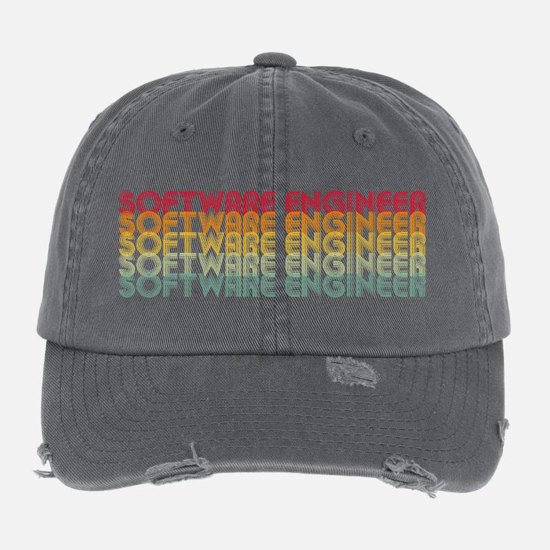 Motivation colorée pour le codage Casquette vintage effet usé Flexfit