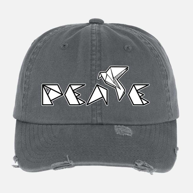 peace Flexfit Vintage Destroyed Cap