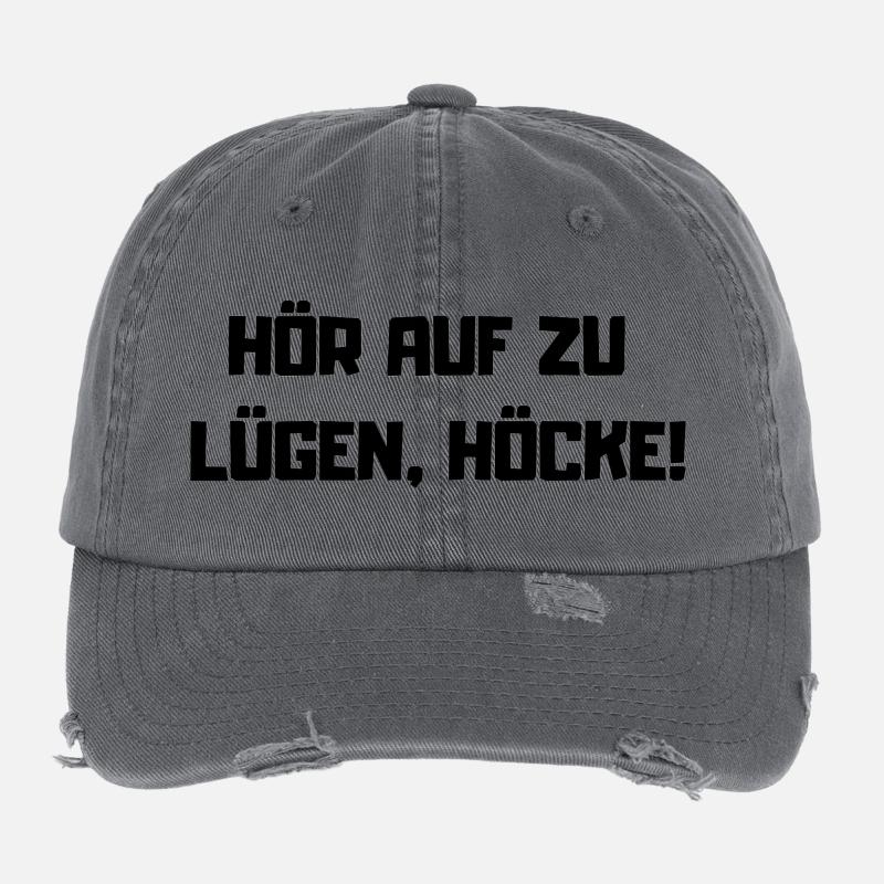 Stop Lying – Protest Slogan against AfD Flexfit Vintage Destroyed Cap