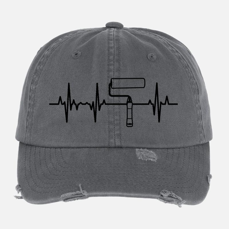 Farbroller Herzlinie Flexfit Vintage Destroyed Cap