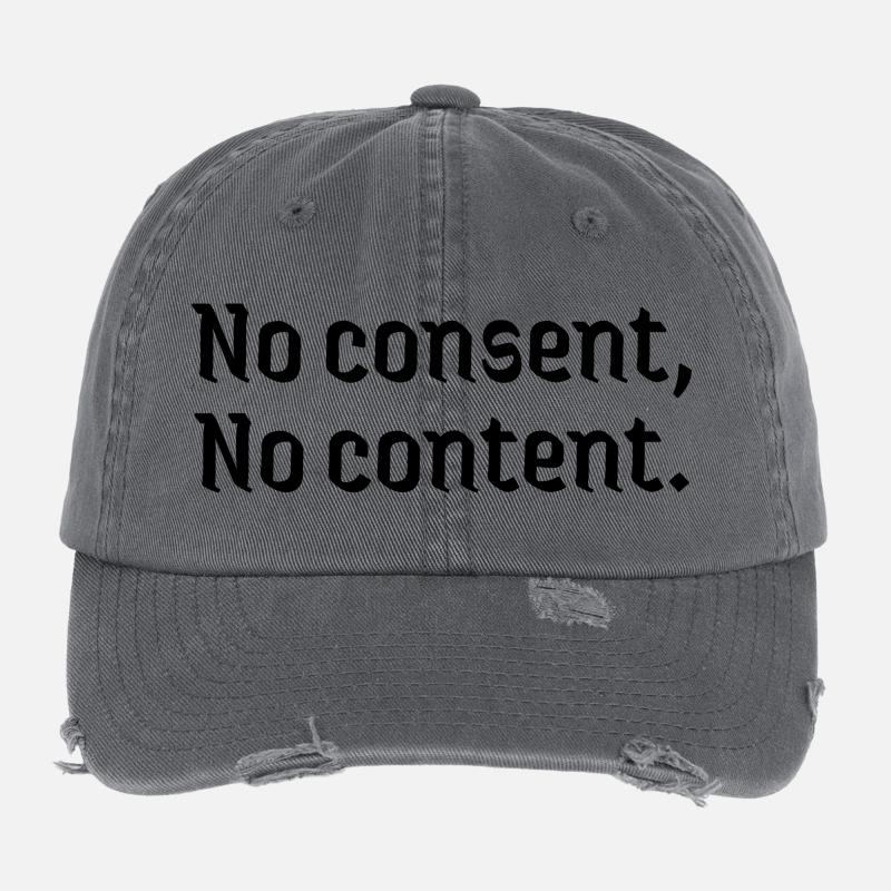 Deepfakes no consent, no content affected Flexfit Vintage Destroyed Cap