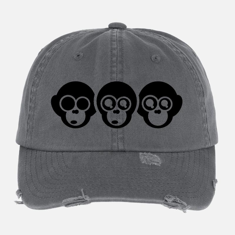 die drei affen Flexfit Vintage Destroyed Cap