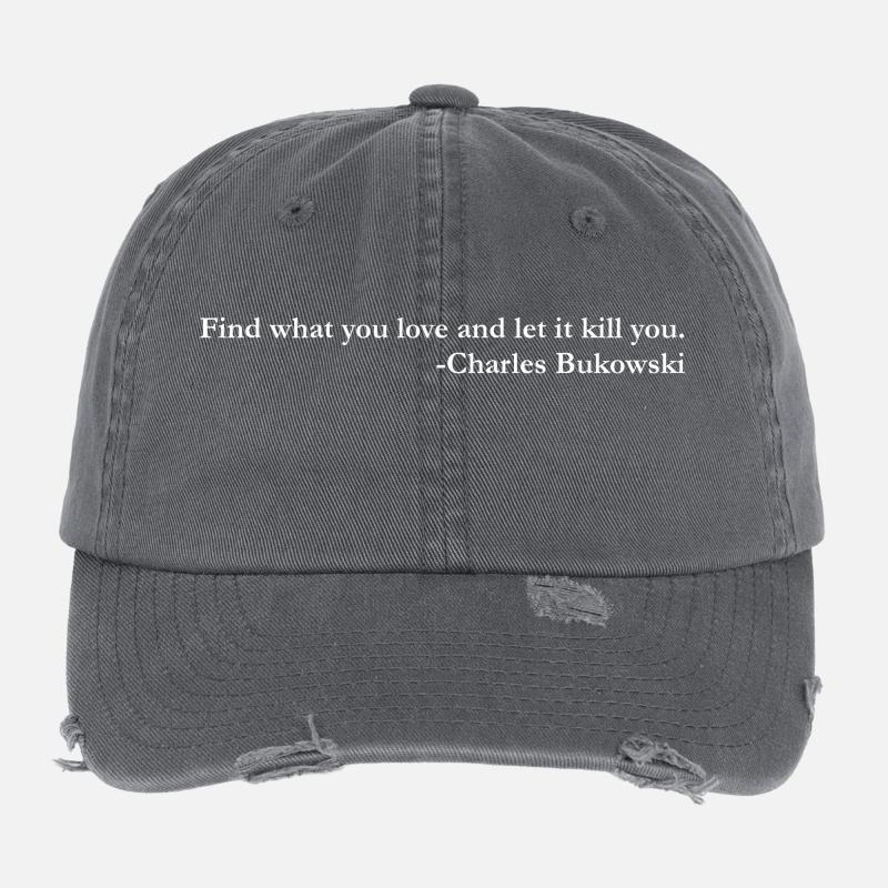 bukowski blanc Casquette vintage effet usé Flexfit