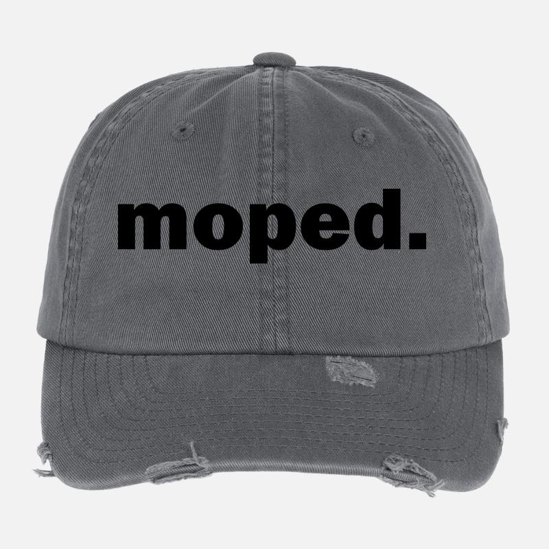 mobylette Casquette vintage effet usé Flexfit