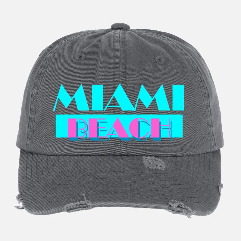 Miami Beach Flexfit Vintage Destroyed Cap