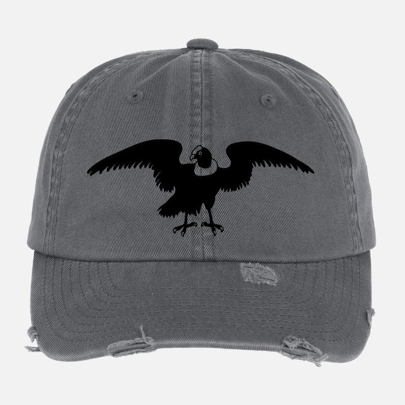 dessin condor des Andes colombie Casquette vintage effet usé Flexfit