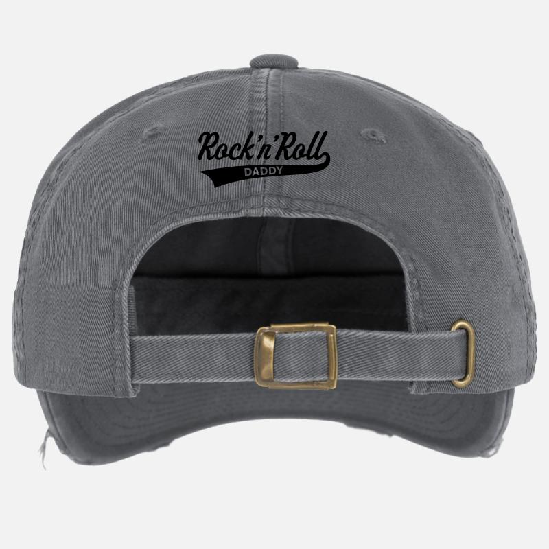 Rock 'n' Roll Daddy (Dad / Father's Day) Flexfit Vintage Destroyed Cap