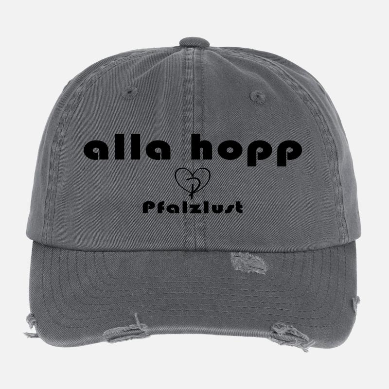 alla hopp - Flexfit Vintage Destroyed Cap - dark grey