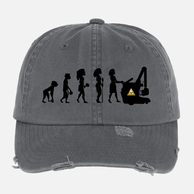 Humor Evolution Manip Mobilfunk Radiologie Flexfit Vintage Destroyed Cap