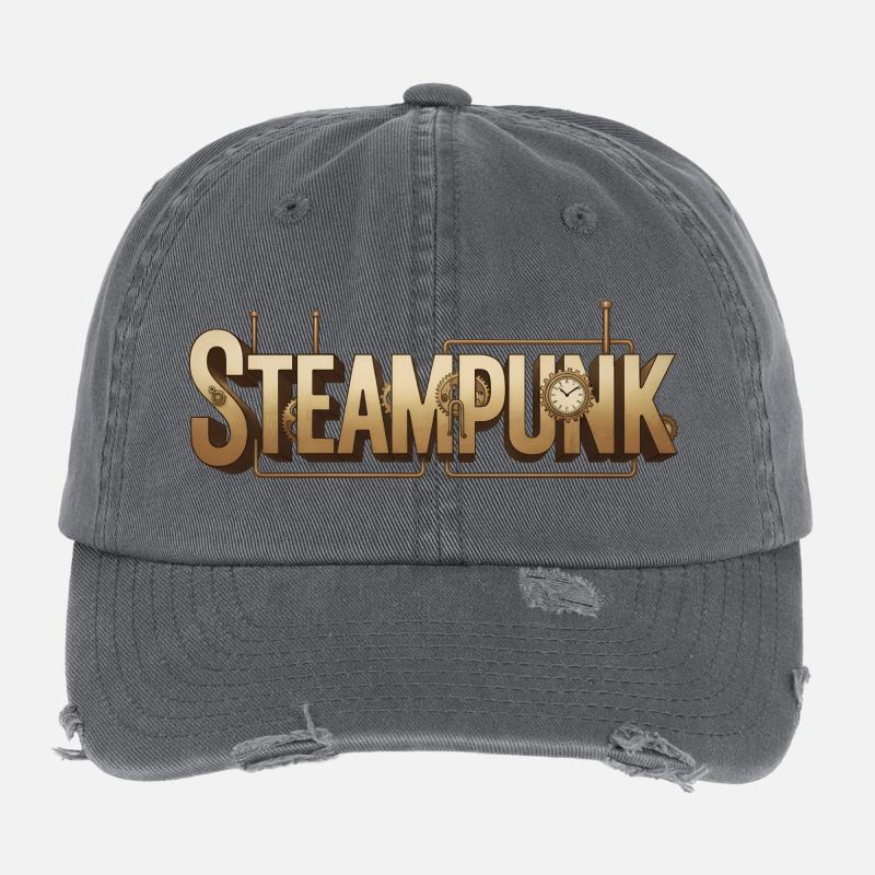 Steampunk Casquette vintage effet usé Flexfit