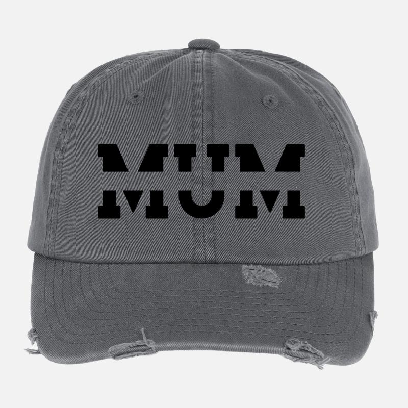 Mama - Flexfit Vintage Destroyed Cap - Dunkelgrau