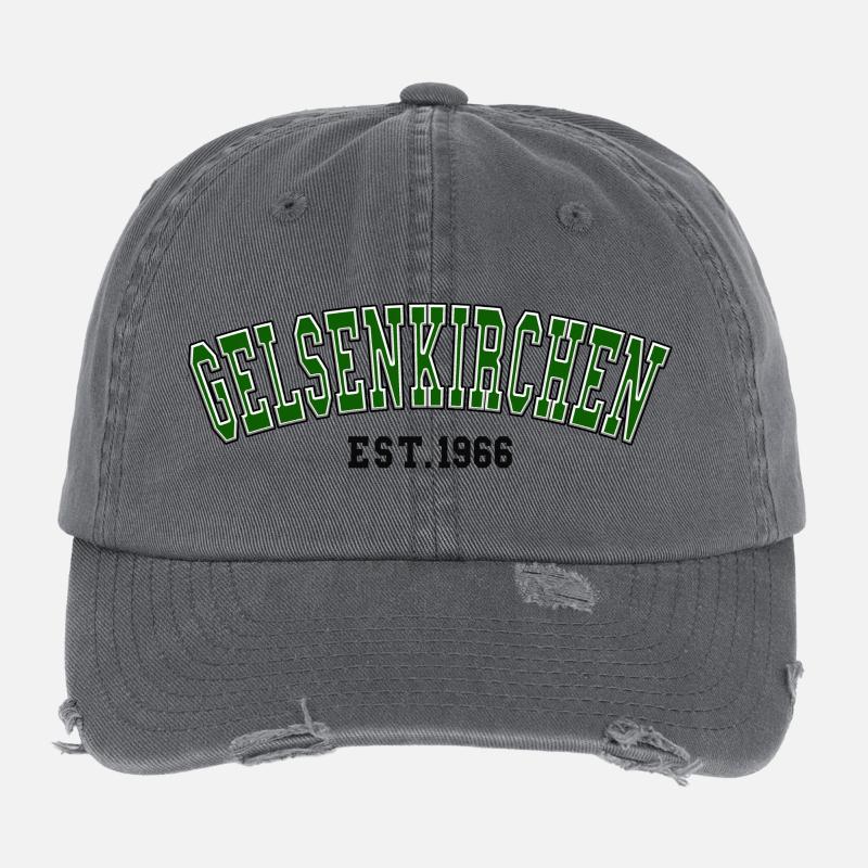 Gelsenkirchen Est. 1966 Flexfit Vintage Destroyed Cap