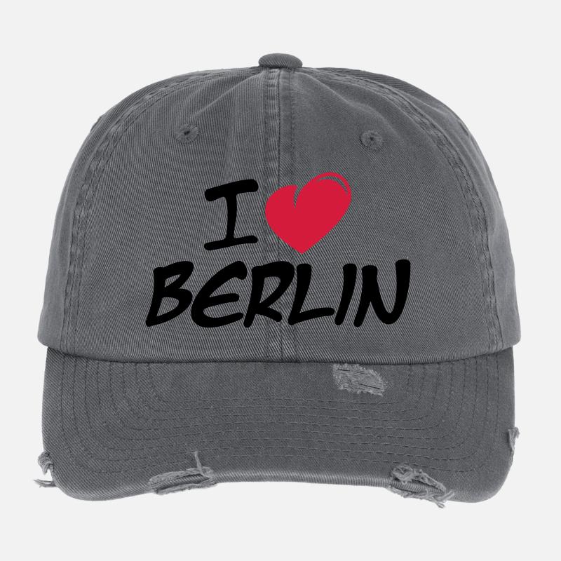 I love Berlin / Ich liebe Berlin Flexfit Vintage Destroyed Cap