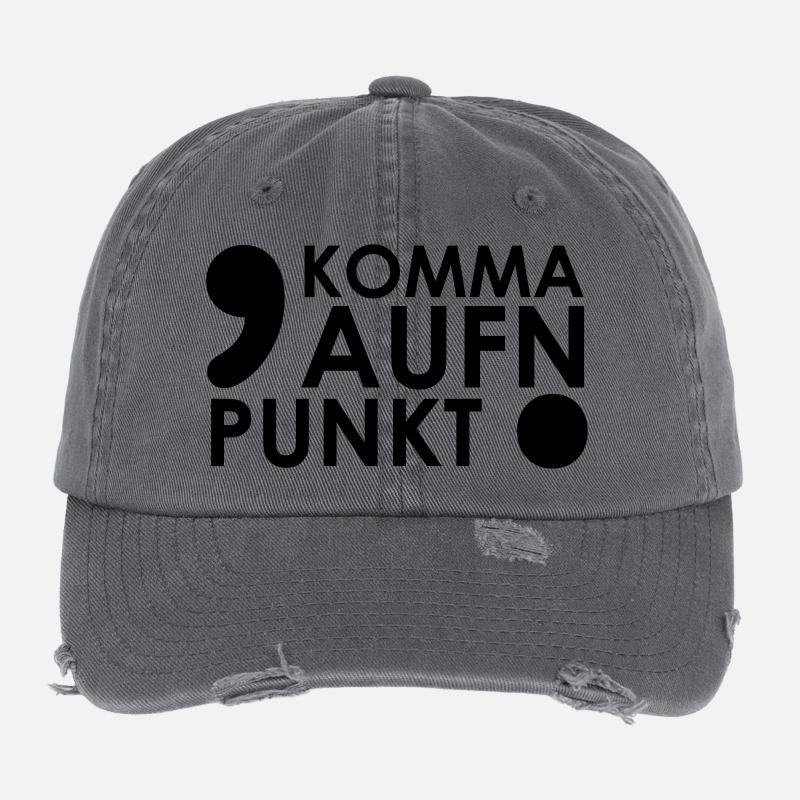 Komma aufn Punkt Flexfit Vintage Destroyed Cap