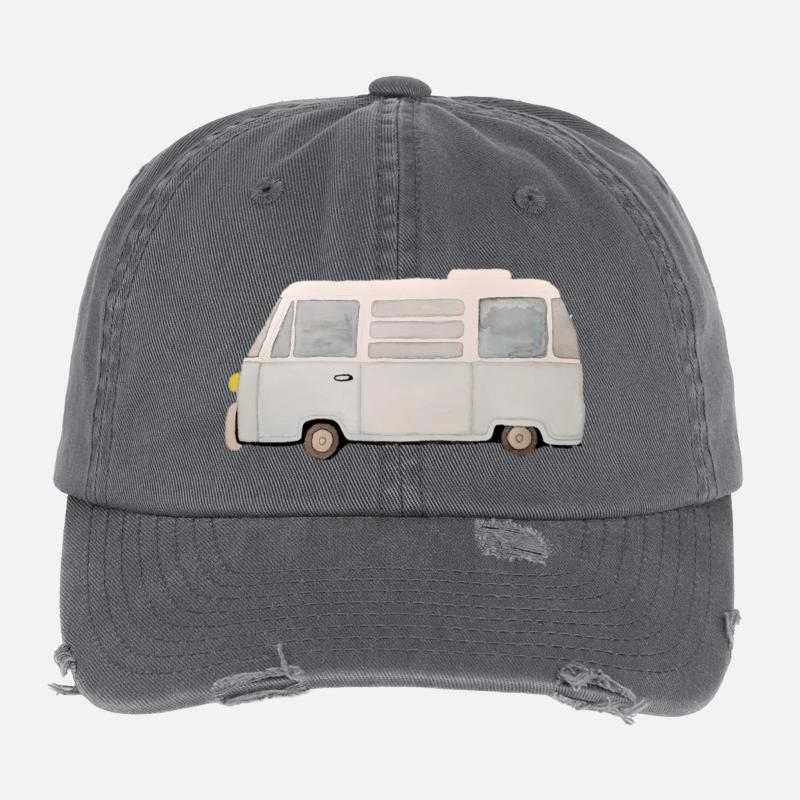 Camping-car Casquette vintage effet usé Flexfit