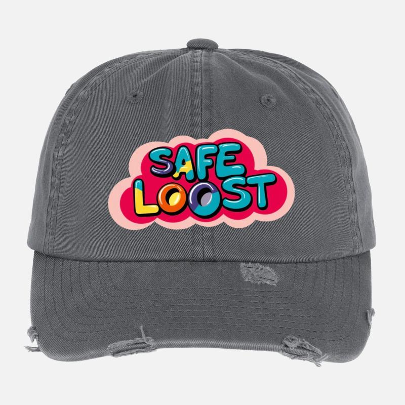 Loost en toute sécurité Casquette vintage effet usé Flexfit