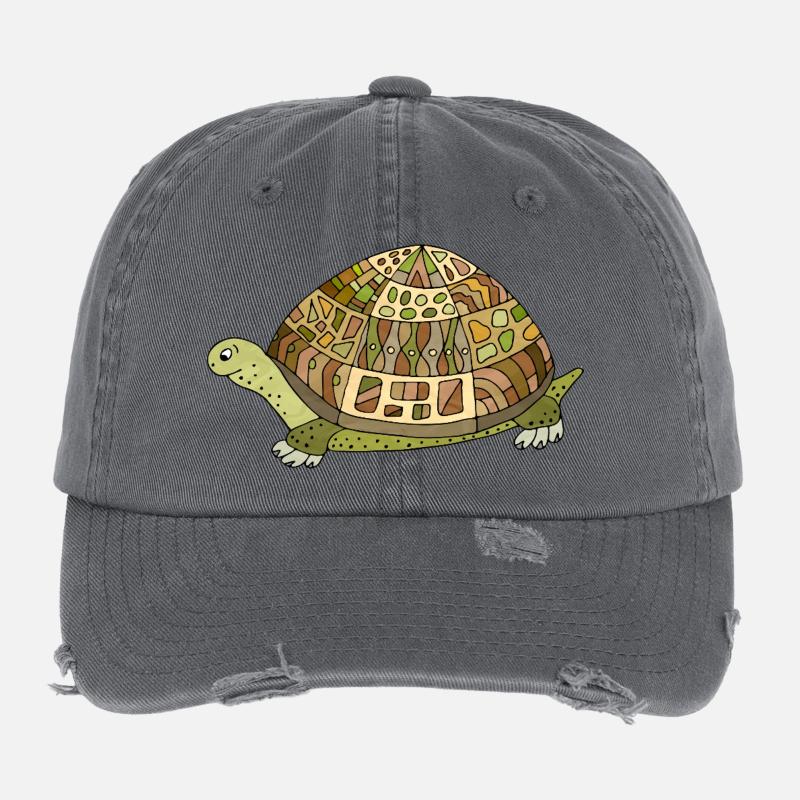 tortoise Flexfit Vintage Destroyed Cap
