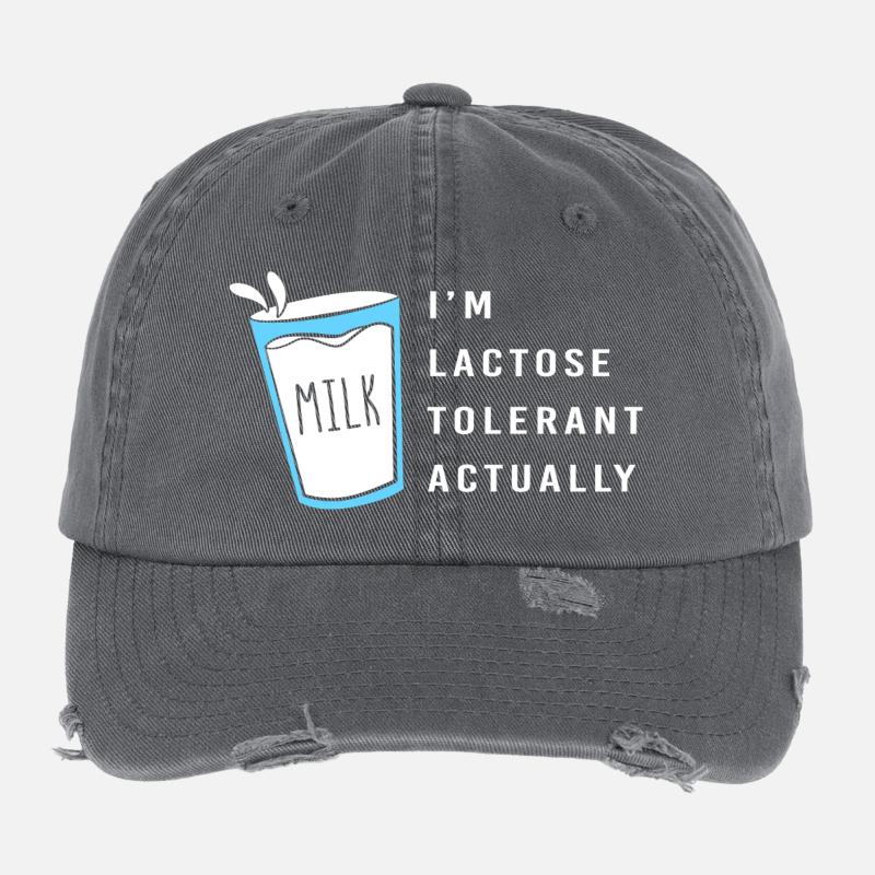 Flatulence au lactose au lait Casquette vintage effet usé Flexfit