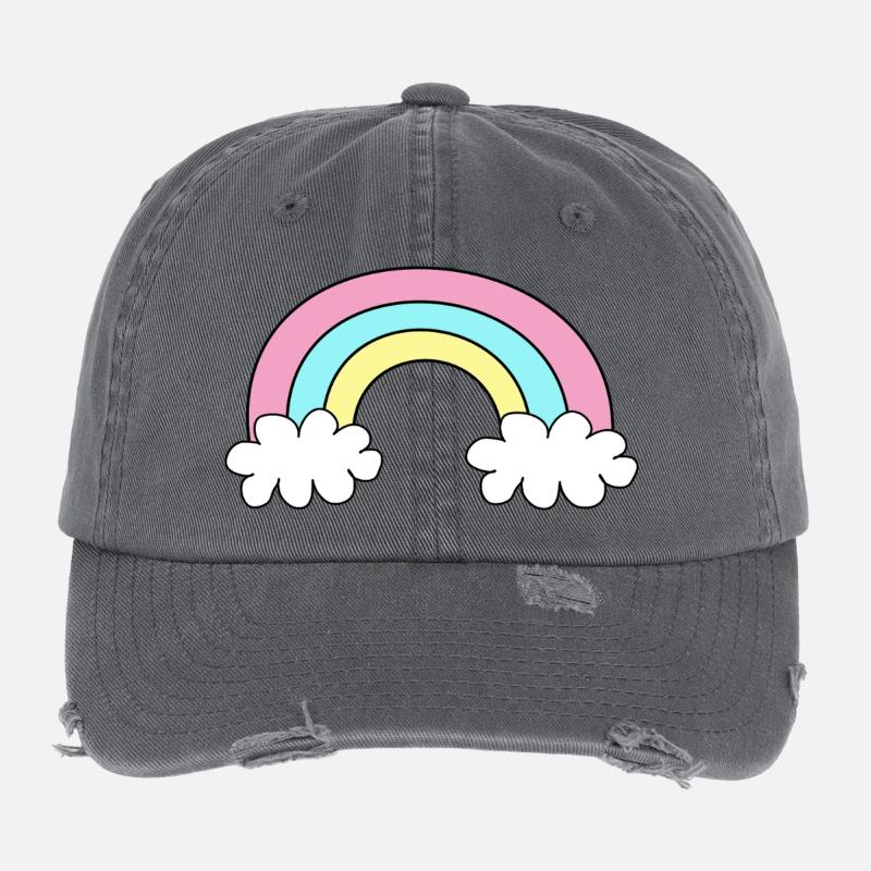 Regenbogen Kinderbild Flexfit Vintage Destroyed Cap