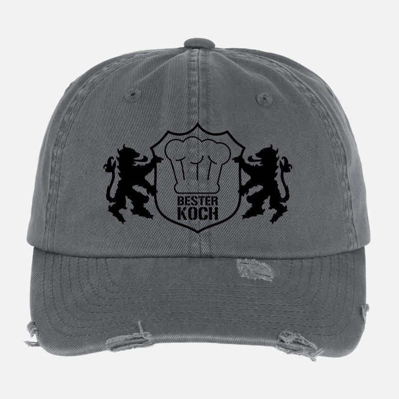 Bester Koch Wappen Flexfit Vintage Destroyed Cap