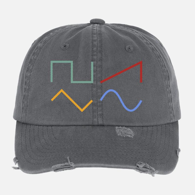 WAVEFORMS Flexfit Vintage Destroyed Cap