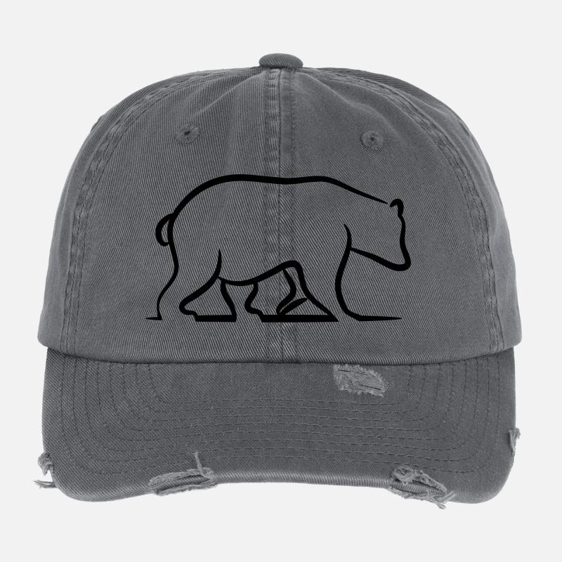 Brown Bear - Grizzly Flexfit Vintage Destroyed Cap