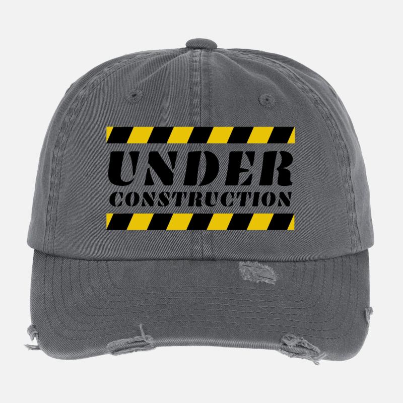 Under Construction Flexfit Vintage Destroyed Cap