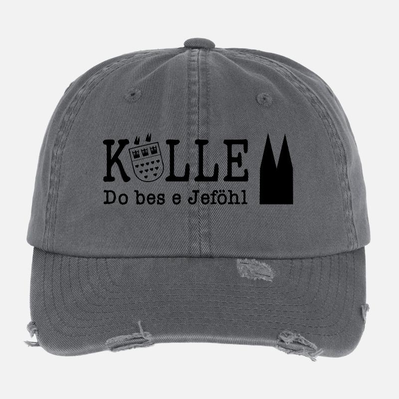 Kölle Do bes e Jeföhl - VECTOR Dom Karneval Flexfit Vintage Destroyed Cap