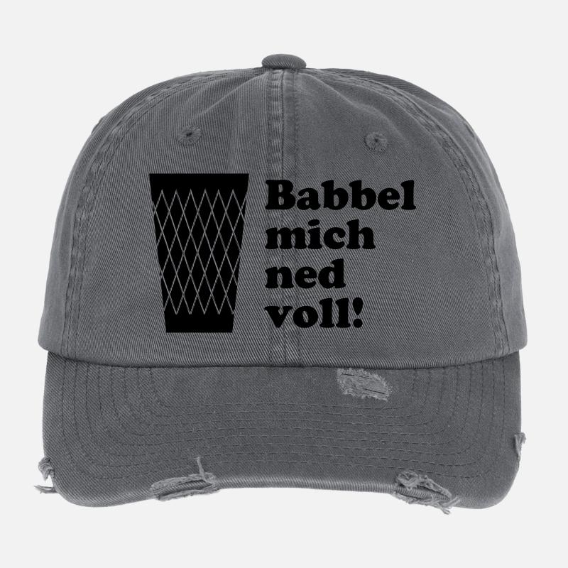 Babbel mich ned voll Flexfit Vintage Destroyed Cap
