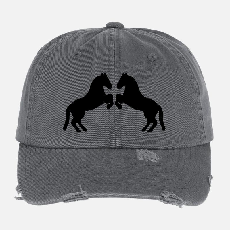 pferde Flexfit Vintage Destroyed Cap