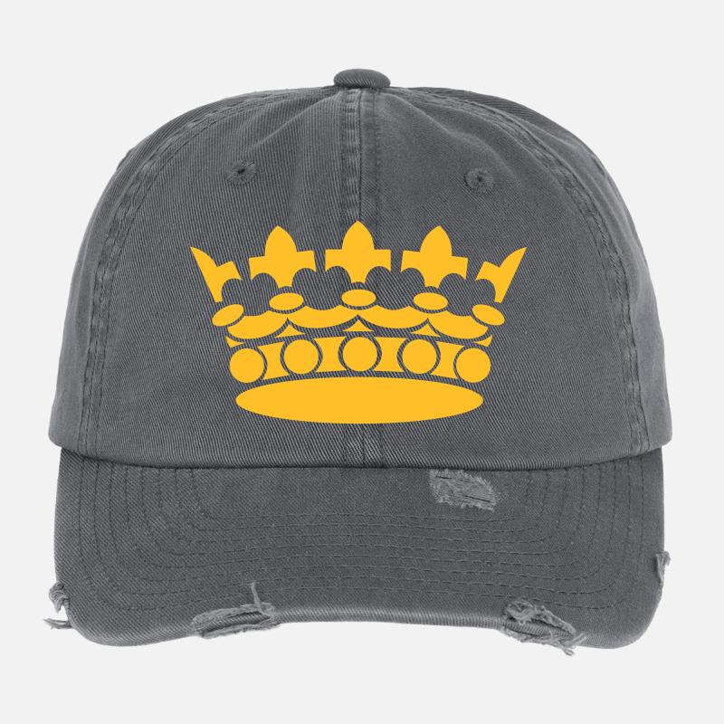 Krone Sieger König Flexfit Vintage Destroyed Cap