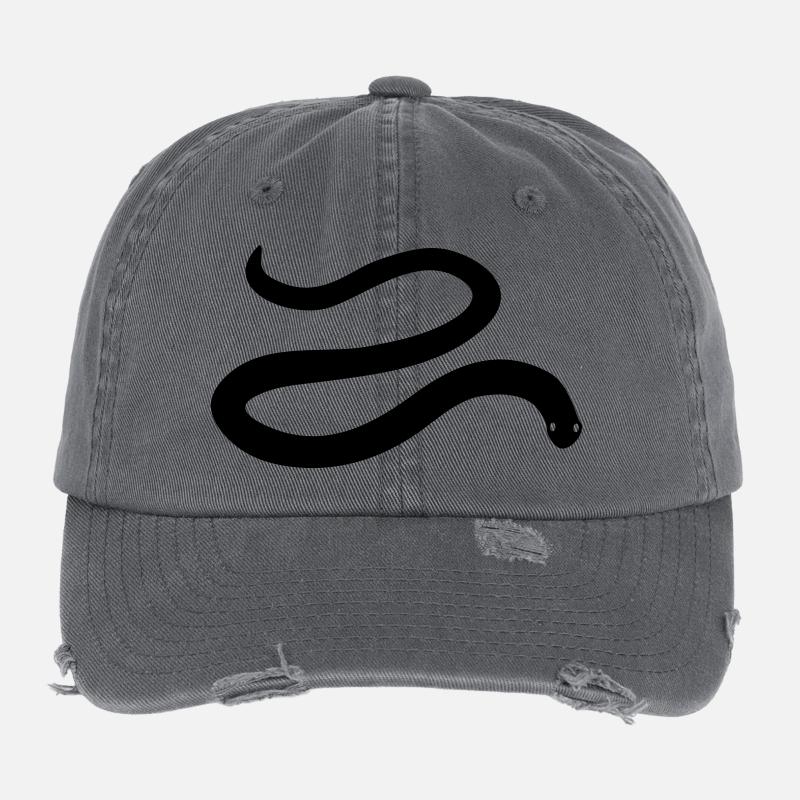 lizard reptile snake worm gekko poison Flexfit Vintage Destroyed Cap