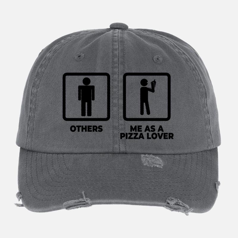 Pizza stick figures Flexfit Vintage Destroyed Cap