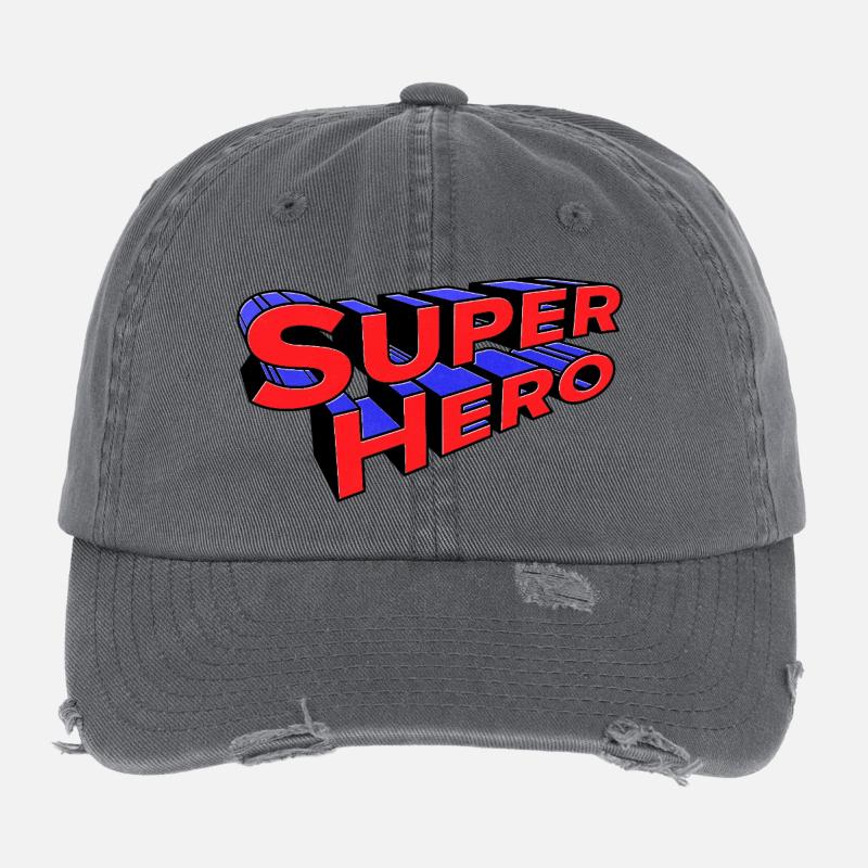 Superhelden-Aussage Flexfit Vintage Destroyed Cap