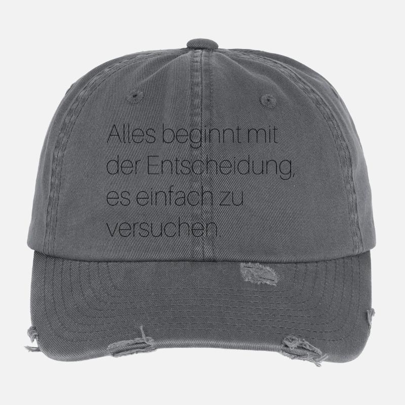 Motivierender Spruch  Flexfit Vintage Destroyed Cap