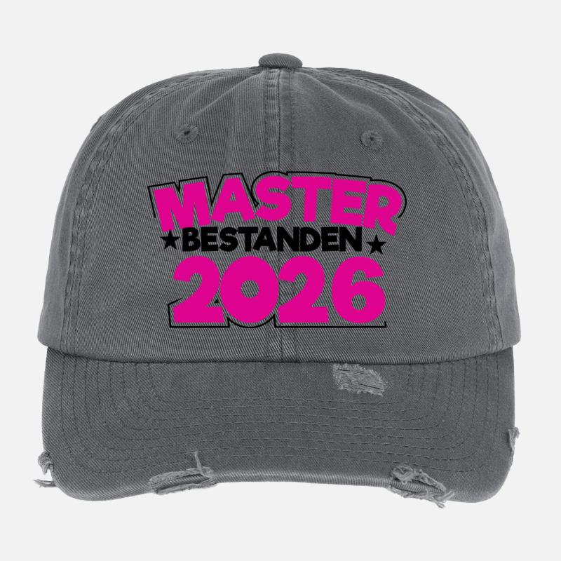 Master 2026 Diplôme Casquette vintage effet usé Flexfit