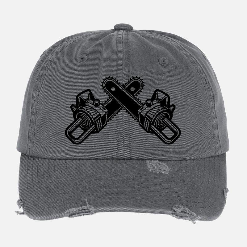 Tronçonneuses croisées Casquette vintage effet usé Flexfit