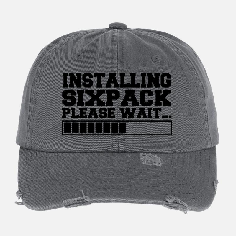 INSTALLING SIXPACK 2 Casquette vintage effet usé Flexfit