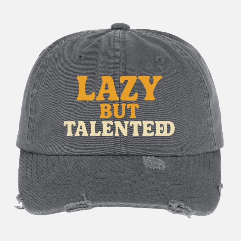 Lazy But Talented Flexfit Vintage Destroyed Cap