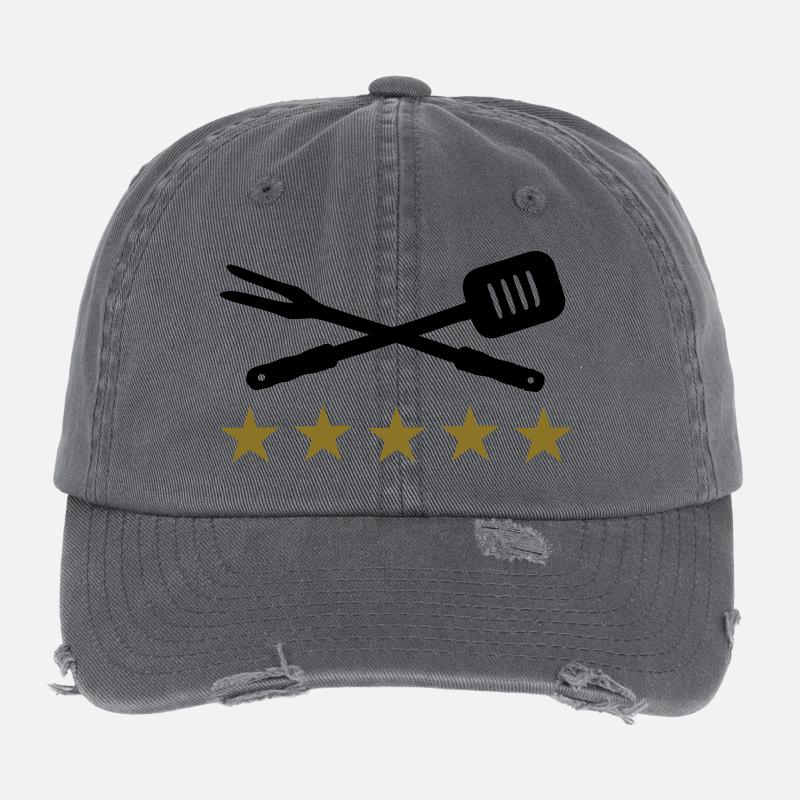 BBQ Flexfit Vintage Destroyed Cap