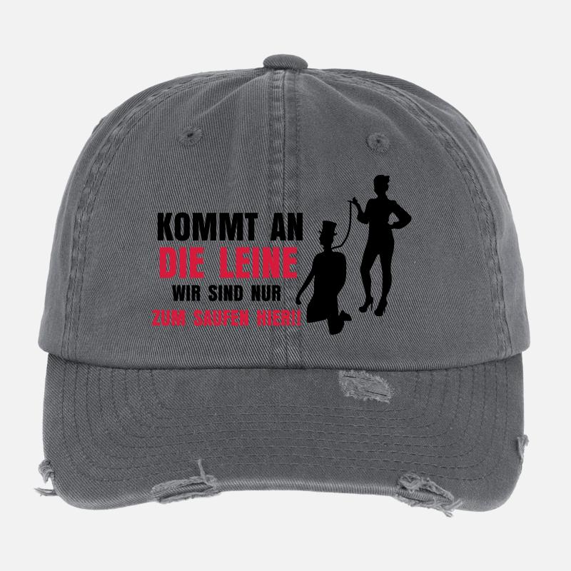 ... KOMMT AN DIE LEINE Flexfit Vintage Destroyed Cap