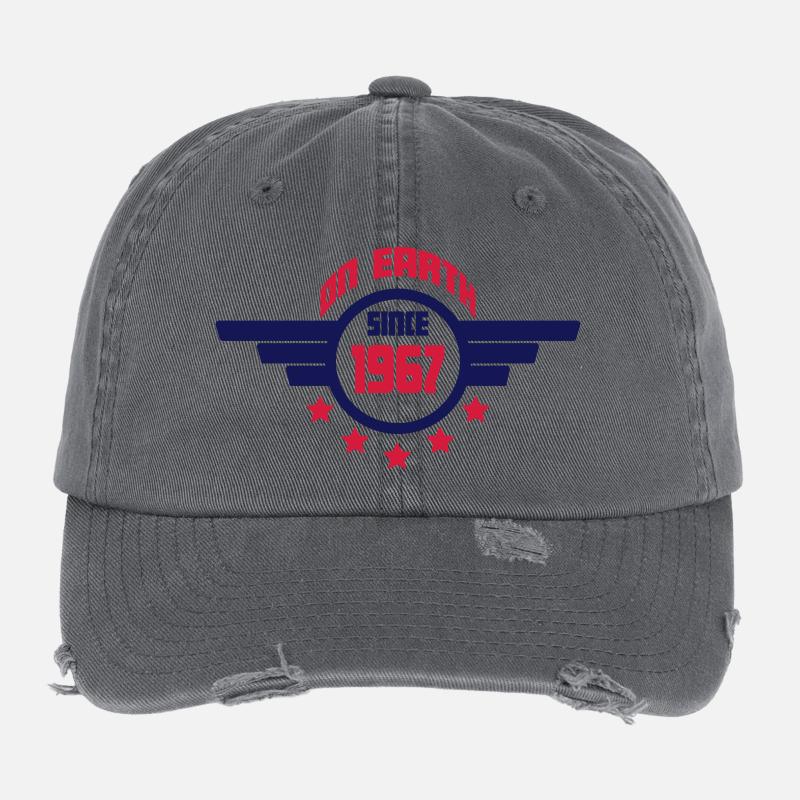 1967 on earth (fr) Casquette vintage effet usé Flexfit
