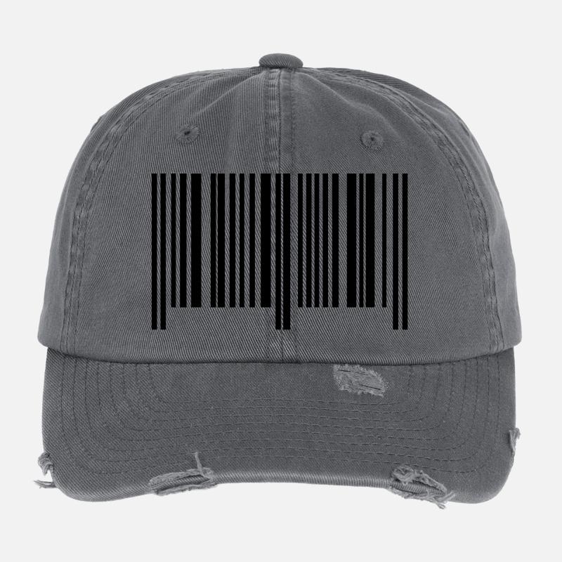 barcode symbol Flexfit Vintage Destroyed Cap