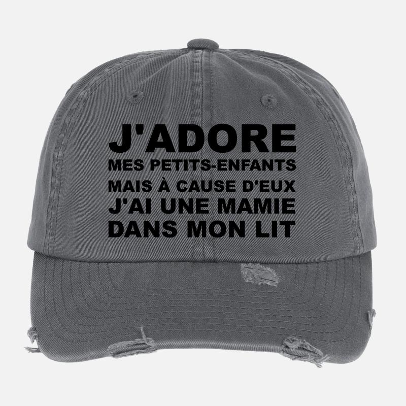 Mamie dans mon lit Casquette vintage effet usé Flexfit