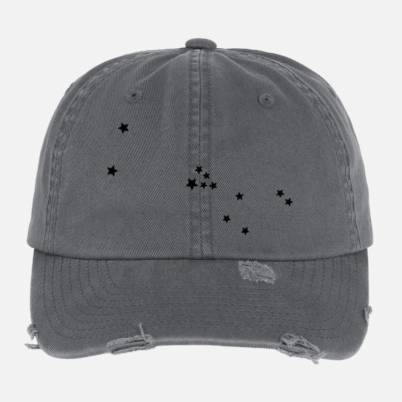 zodiac sign Taurus Flexfit Vintage Destroyed Cap